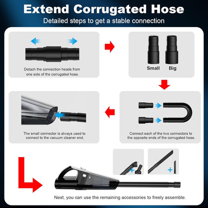 Cordless Car Vacuum Lightweight High Power Handheld Vacuum Cleaner with LED Light