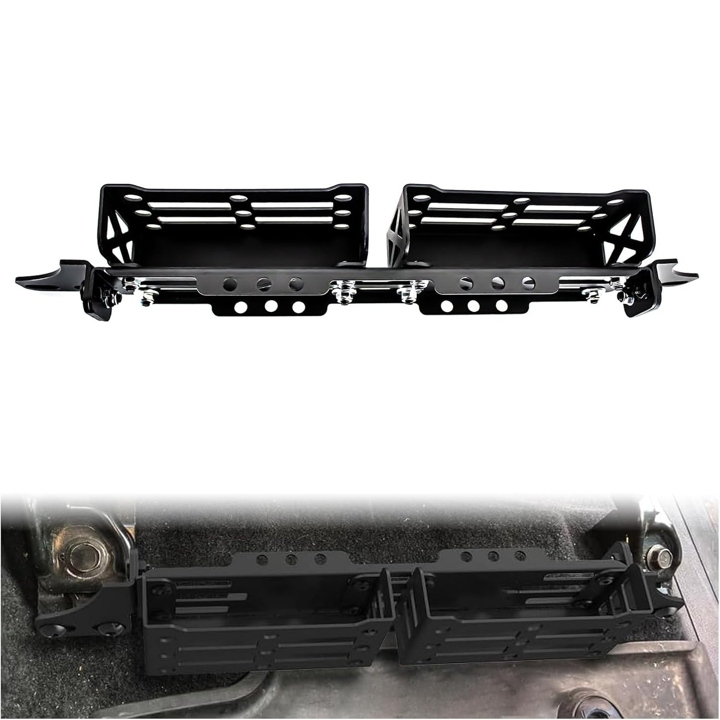 Front Seat Bracket Storage Tray Molle Panel Compatible with Toyota Tacoma 2005-2023, 4runner, and Lexus Gx460 Gx470