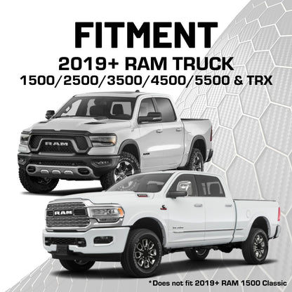 Multiple Device Metal Dash Mount Cell Phone Holder Compatible with 2019+ RAM Truck 1500, 2500, 3500, TRX, RHO
