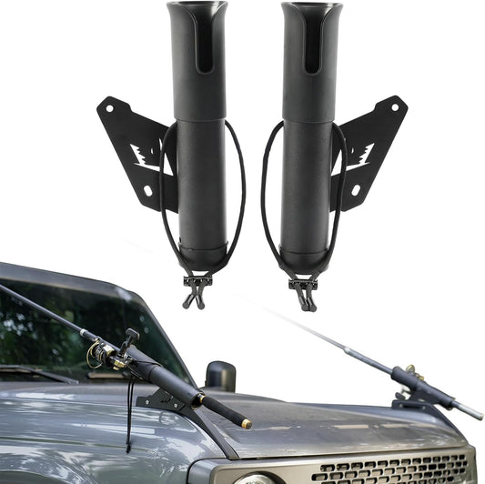 Off-Road Fishing Rod Holder, Double Rod Kit with 2 Holders fit for 2021+ Ford Bronco 2/4 Door
