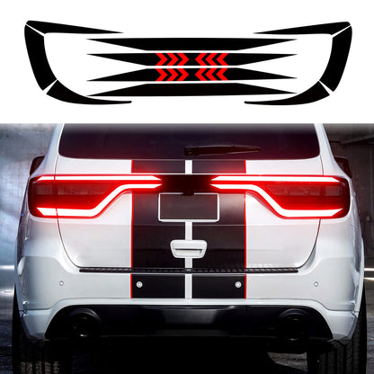 Fit for Dodge Durango 2014-2021 Tail Light Race Track Bat Precut Vinyl Overlay Tint Kit Film with Gloss Dark Smoke Wrap Cover Vinyl Decals Exterior Accessories (Stars)