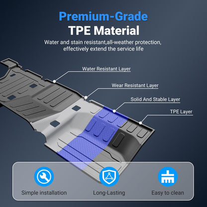 2nd Row Under Seat Storage Mat Compatible with 2022-2026 Toyota Tundra