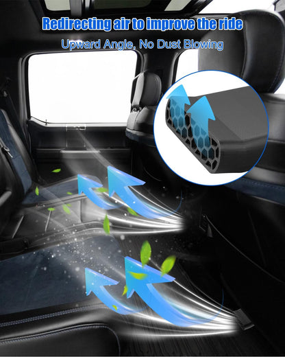 2 Pcs Under Seat Vent Deflectors Compatible with Ford F150 Lightning Raptor 2015-2024, Rear AC Vent Directional Extenders