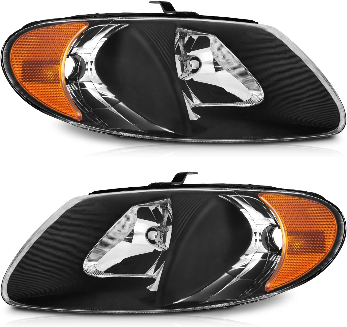 Headlight Assembly for 2001-2020 Dodge Grand Caravan & Chrysler Town & Country - Compatible with 2001-2003 Chrysler Voyager, Left & Right Replacement - OMOTOR