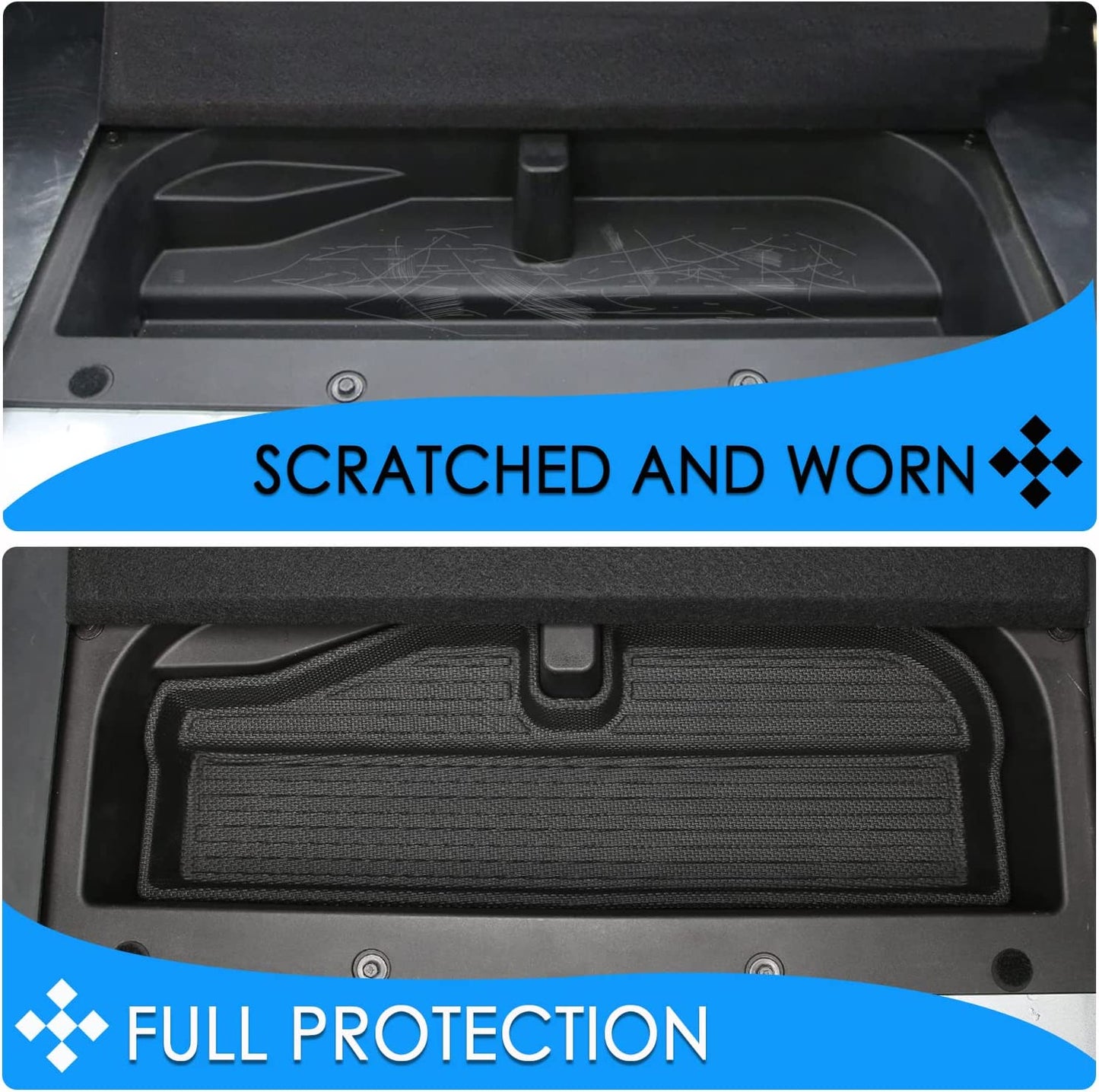 for Ford Bronco Rear Trunk Mat - Waterproof & Odorless Cargo Liner Storage Mat for 2021 2022 2023 2/4-Door Ford Bronco Accessories