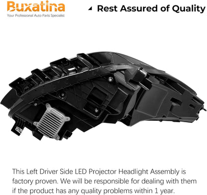 Left Driver/ Right Passenger Side LED Projector Headlight Assembly Replacement for Tesla Model Y 2020-2025 Fits for Tesla Model 3 2021-2023