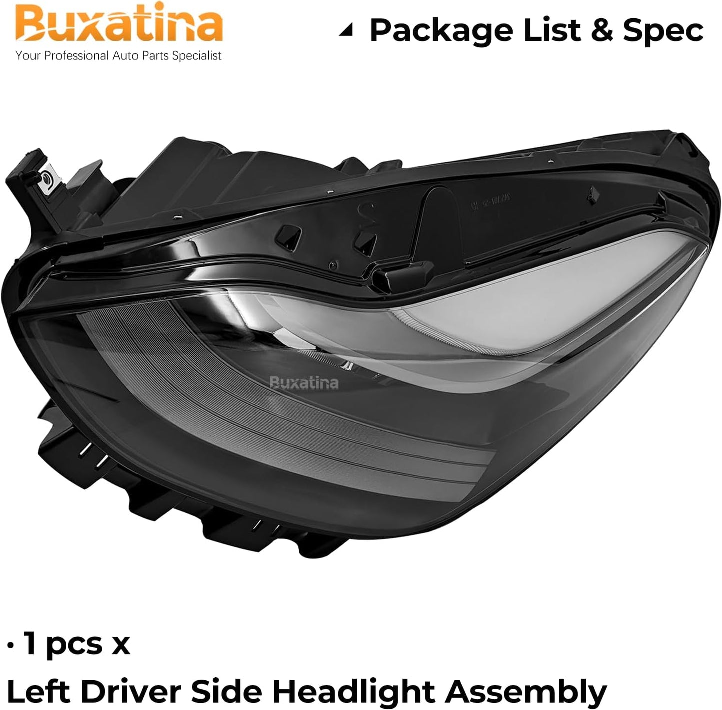 Left Driver/ Right Passenger Side LED Projector Headlight Assembly Replacement for Tesla Model Y 2020-2025 Fits for Tesla Model 3 2021-2023