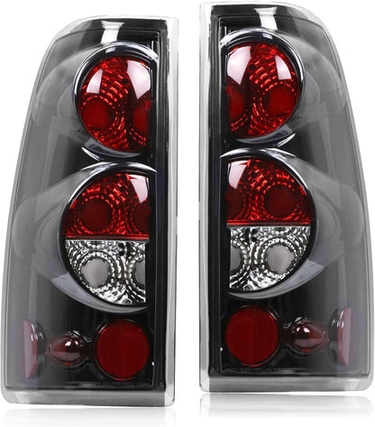 Tail Light for 1999-2006 Chevy Silverado & GMC Sierra - Left & Right Side, Black/Smoke, Black/Clear, Chrome/Clear - OMOTOR