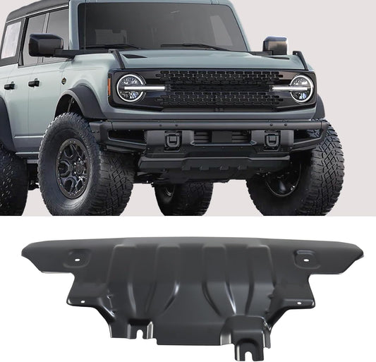 Front Bumper Skid Plate Compatible with 2021 2022 2023 2024 2025 Ford Bronco 2/4 Door Lower Guard Engine Protection Protector Replacement for MB3C-6B629-CB