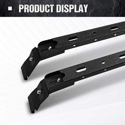 for JK JL JT 300 LBS Roof Rack Cross Bars with 4 x LED Lights Compatible with 2007-2025 Jeep Wrangler JK JL Unlimited & Gladiator JT Hardtop, Cargo Carrier Rooftop Rails Kayak Luggage Crossbars