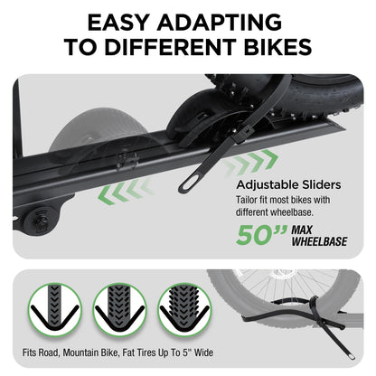 Aluminum Rack for Bicycles and Electric Bikes fits Car SUV Van RV and Trailer with 2" Receiver