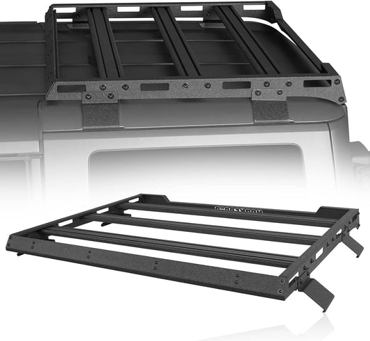 Half Short Roof Rack Rear Cargo Basket Crossbar for 2021 2022 2023 2024 Ford Bronco 4 Door Hardtop (Exclude Bronco Sport)