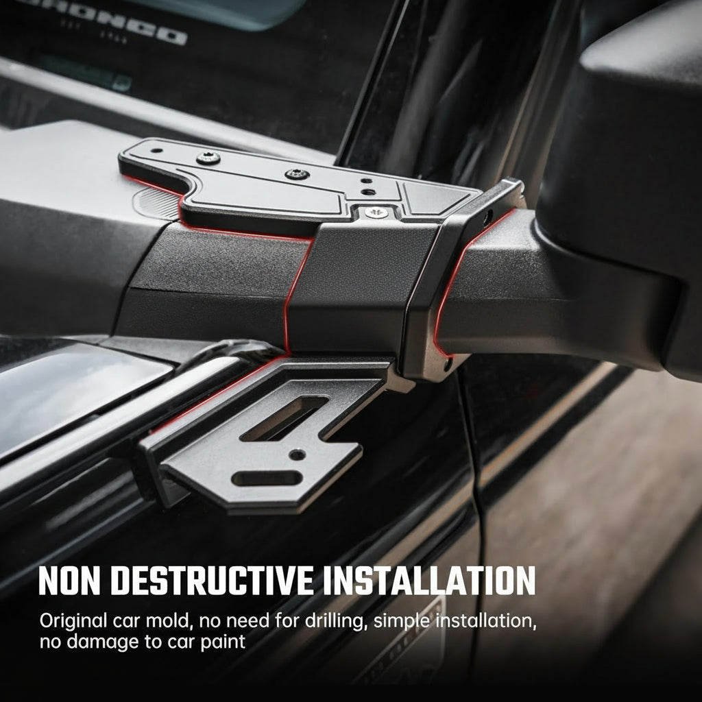 Aluminum A-Pillar Light System Mount For Ford Bronco 2021+(Not fit for Ford Bronco Sport)