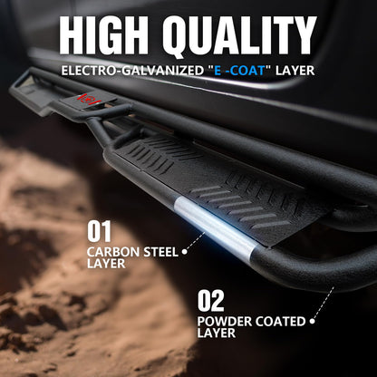 Running Boards Two-Stair Side Steps For Ford Ranger Crew Cab 2019-2026