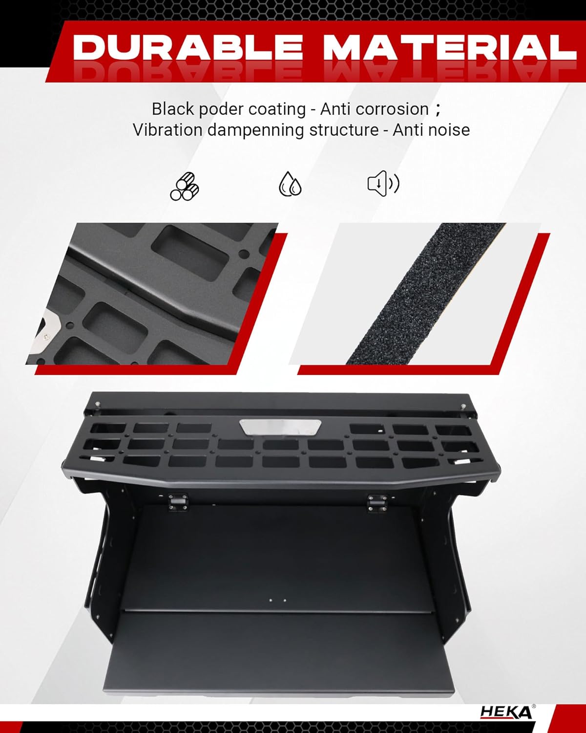 2-in-1 Tailgate Foldable Table Molle Panel Fit for Wrangler JK JL JKU JLU 2007-2023 2/4 Door