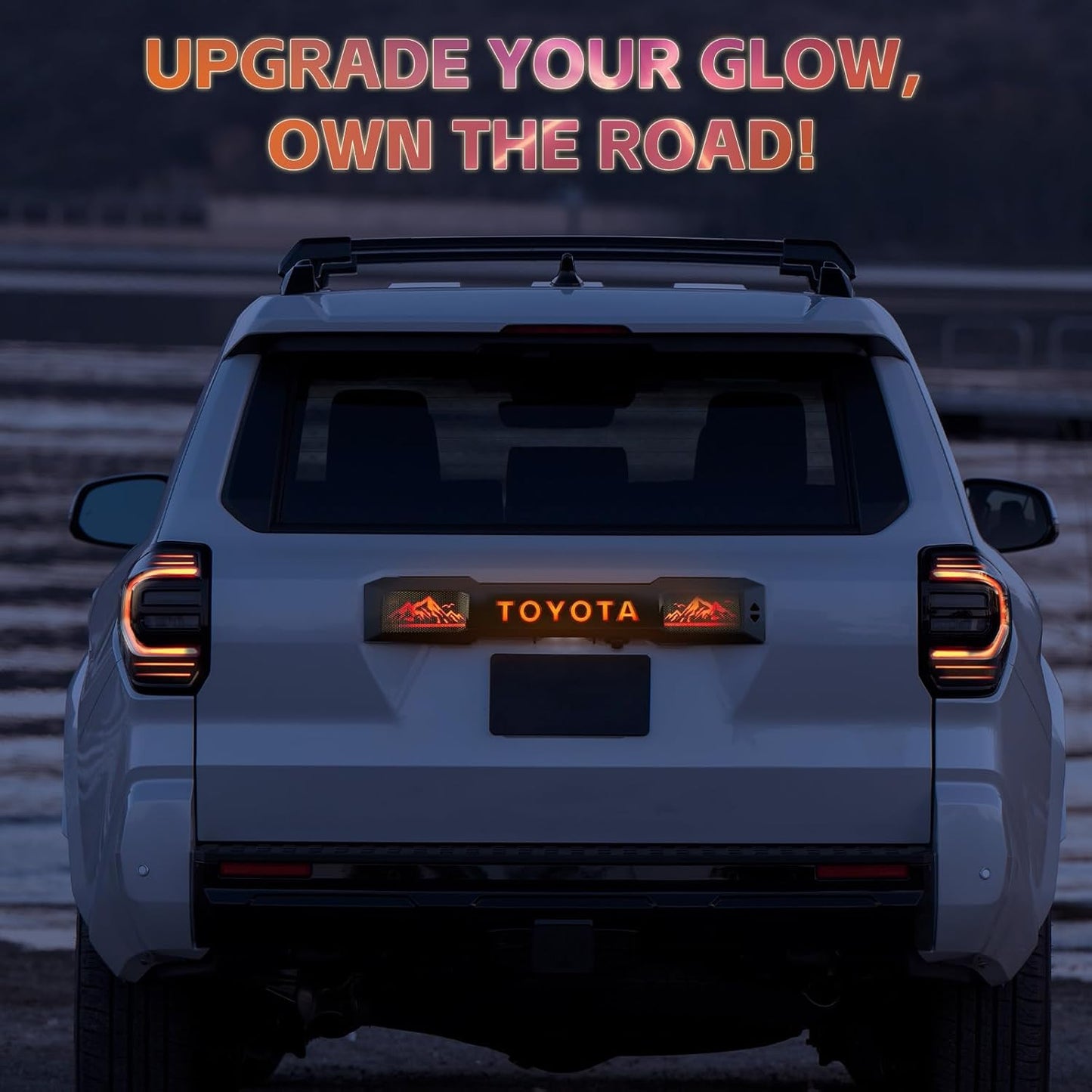 LED Trunk Tail Light for 2025 2026 Toyota 4Runner, Dynamic Flowing Turn Signal, Width Tailgate Ambient Lighting with Snow Mountain, Plug and Play, 2025 4Runner Accessories