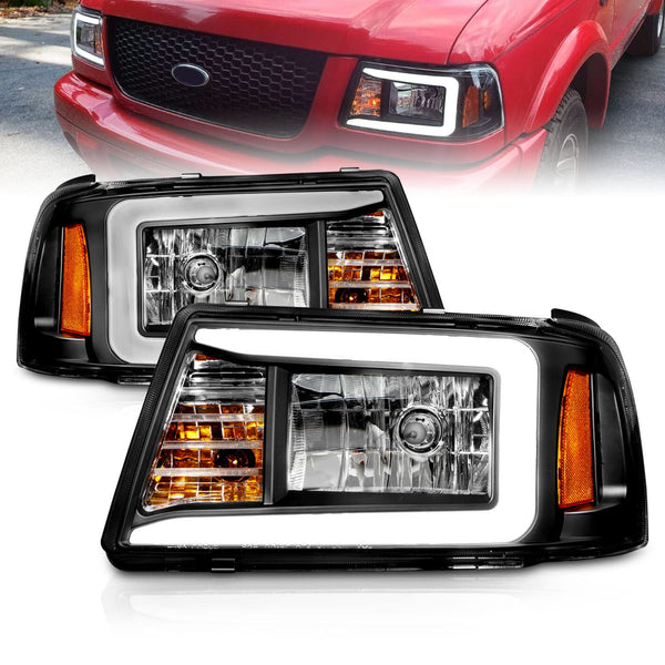 2Pcs LED Tube Black Headlights Corner Lamp Set for Ford Ranger — OMOTOR