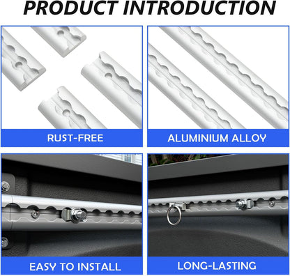 5.7FT Side Bed Rail Compatible with 2019-2025 Dodge Ram 1500 Tie Down Rail Trail Rail System Replacement for 2019-2025 Dodge Ram 1500 Accessories (Side Trail Rail)