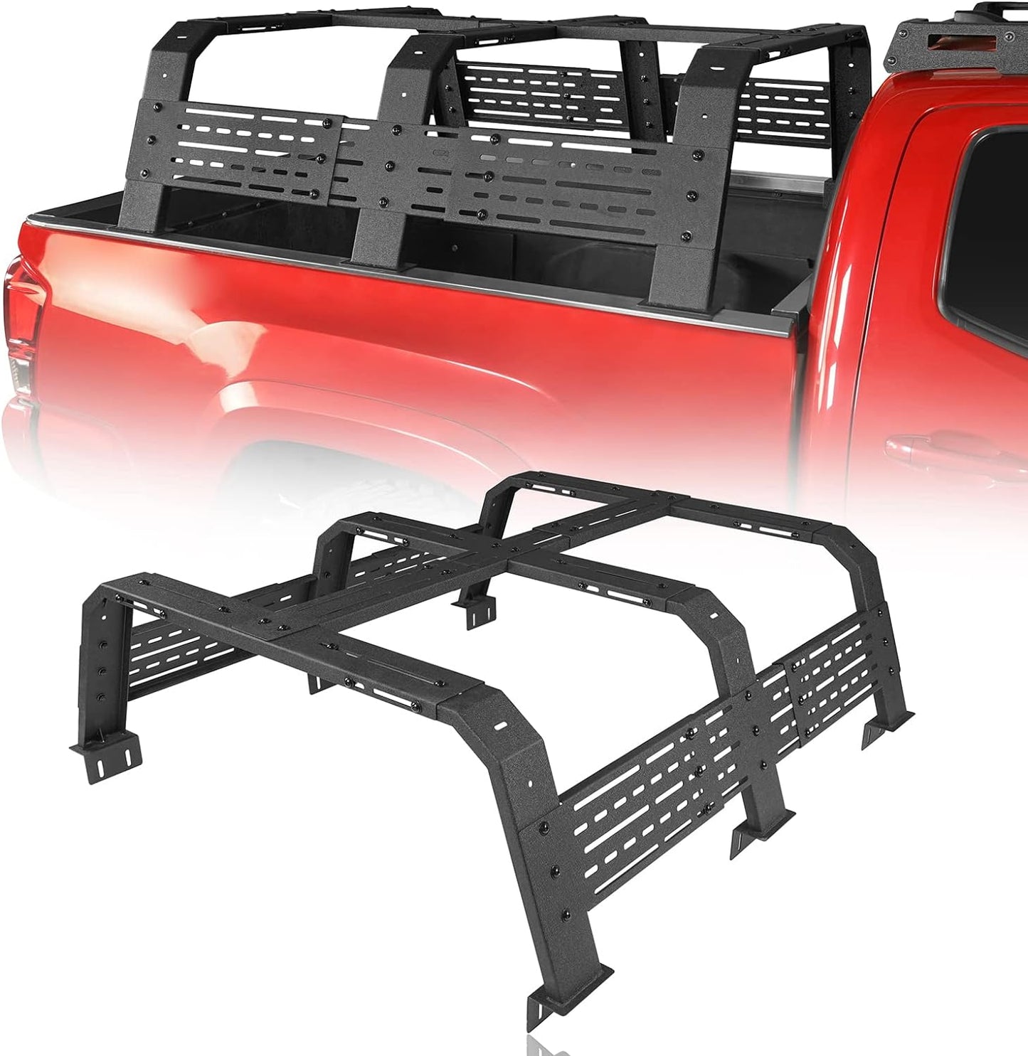 High Overland Bed Rack for Full-Size Trucks w/Bed Rails - Compatible with Toyota 07-23 Tundra & 05-23 Tacoma 6' Bed