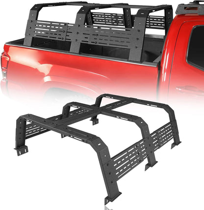 High Overland Bed Rack for Full-Size Trucks w/Bed Rails - Compatible with Toyota 07-23 Tundra & 05-23 Tacoma 6' Bed - OMOTOR