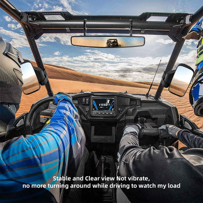 UTV Side Mirrors with 1.75" -2" Roll Bar Cage, UTV Mirrors 360 Degree Adjustable SXS Mirrors Compatible with Polaris RZR Kawasaki Teryx Mule Pioneer Yamaha Rhino YXZ - OMOTOR