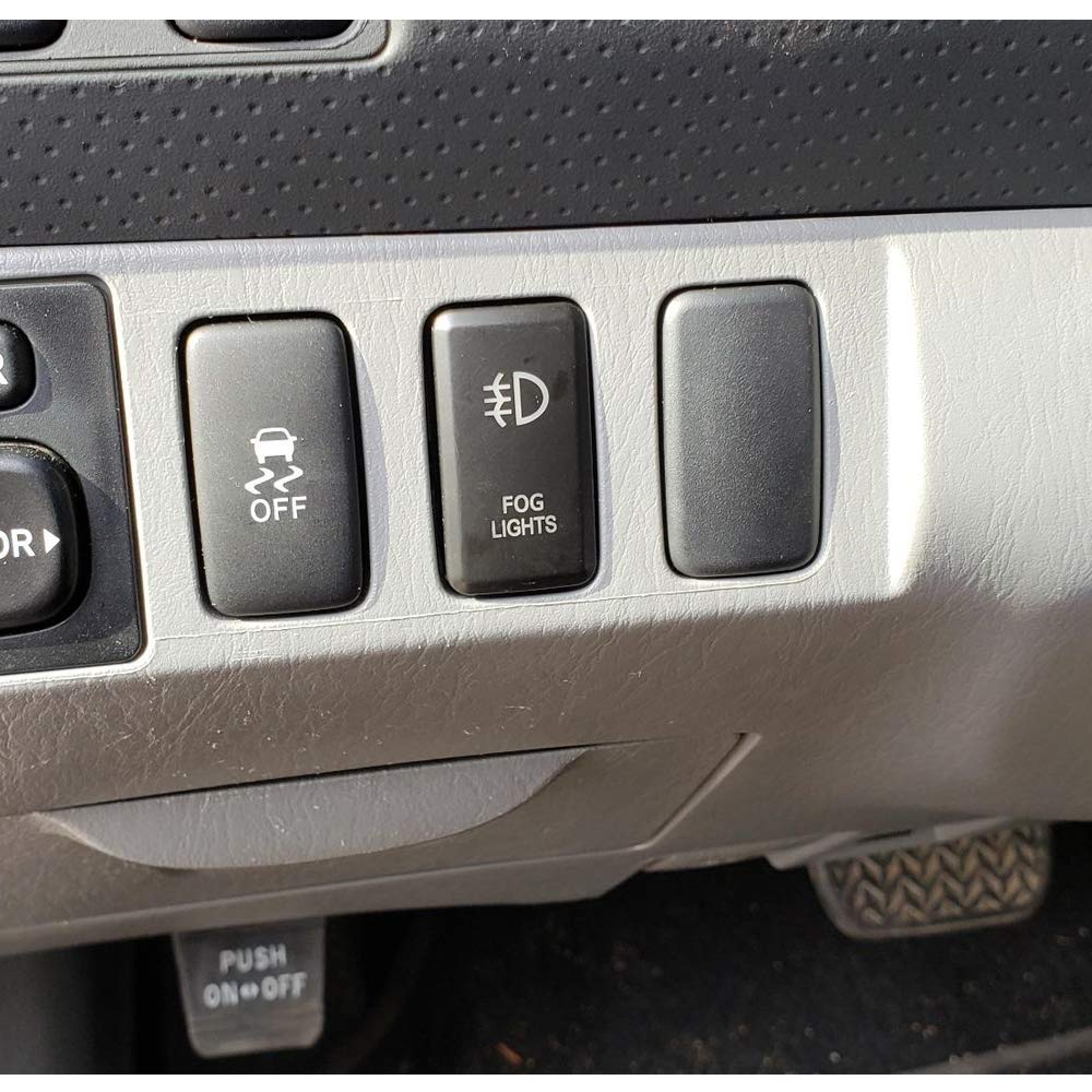 WeiSen Push Switch with Fog Lights Symbol Blue Backlight ON-Off with Connector Wire Kit Compatible with Toyota