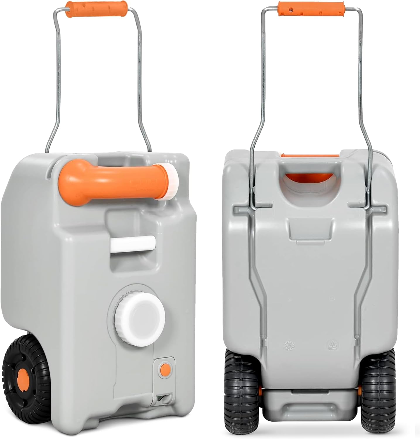 RV Portable Water Tank with Large Wheels for Easy Transport
