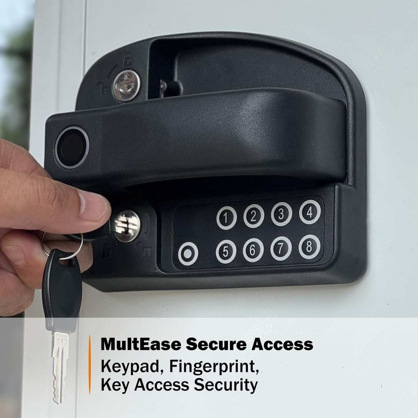 Upgraded RV Door Lock entry with Fingerprint, Password & Keys Fits Camper Trailer Cargo Trailer, Excludes Class A/C RVs
