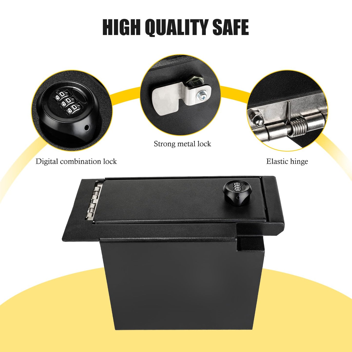 Center Console Gun Safe Box For Toyota Tundra 2022-2026/Sequoia 2023-2026