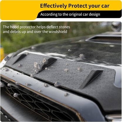 Hood Protector Compatible with 2010-2024 Toyota 4Runner Hood Shield TPE Hood Deflector Hood Guard for 2023 4 Runner Accessories