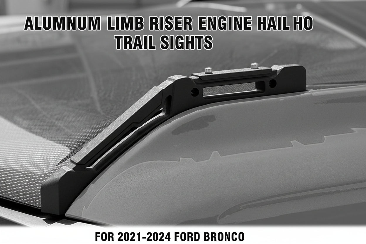 Aluminum Limb Riser Engine Hood Trail Sights Compatible with 2021 - 2024 Ford Bronco