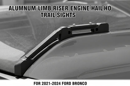 Aluminum Limb Riser Engine Hood Trail Sights Compatible with 2021 - 2026 Ford Bronco