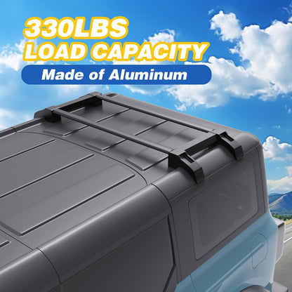 Half Short Roof Rack Fit for Ford Bronco 4-Door Hard Top 2021-2025 Cross Bar Roof Rack Rails Cargo Carrier Crossbar Luggage Rack Accessories