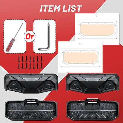 StarknightMT 2PCS UTV Windshield Vents UTV Roof Vents Compatible with Polaris RZR General Ranger, Maverick Commander, Pioneer, Teryx KRX Mule, For Hard-Coated Polycarbonate Windshields And Hard Roofs