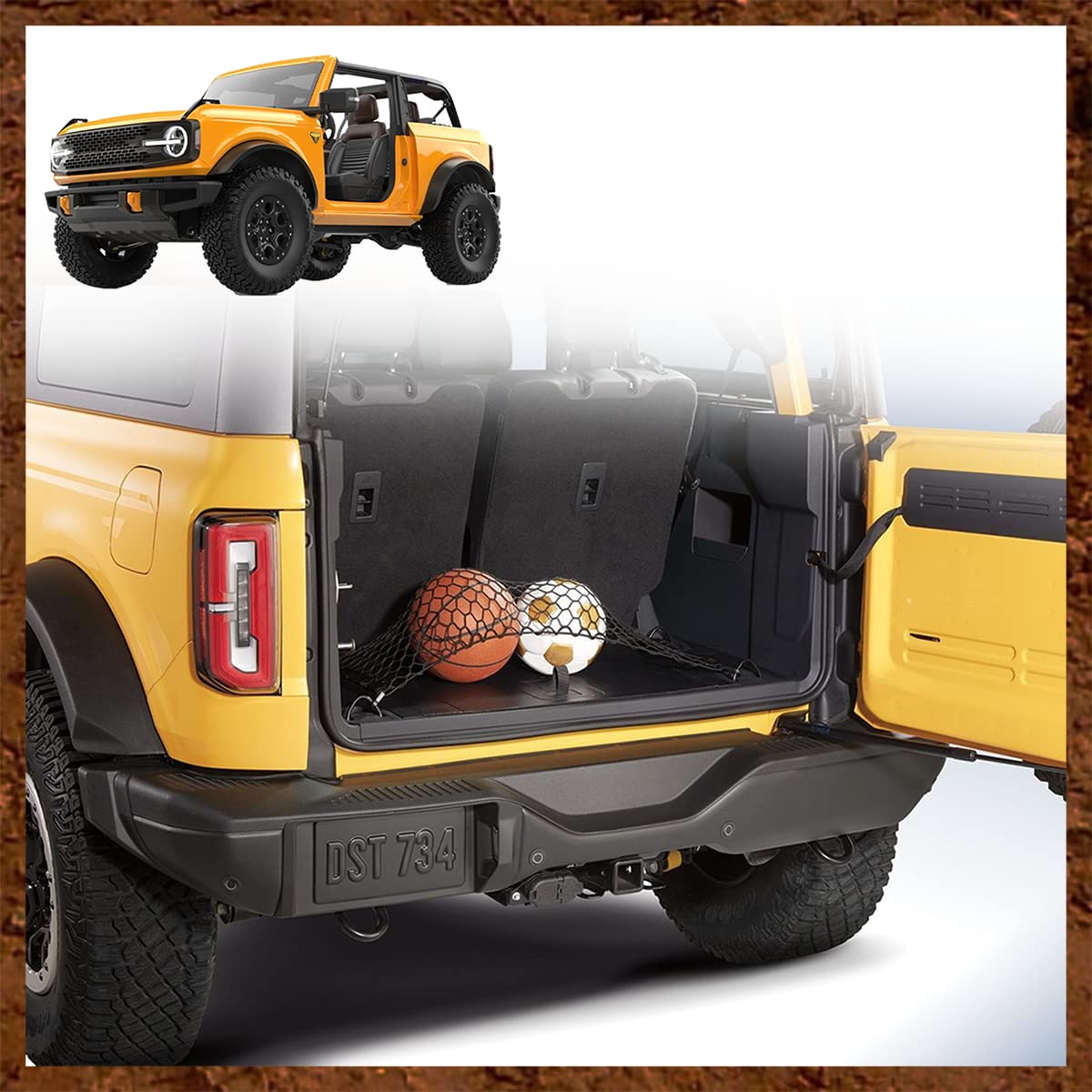 Cargo Mesh Net for 2021-2026 Ford Bronco 2/4 Door