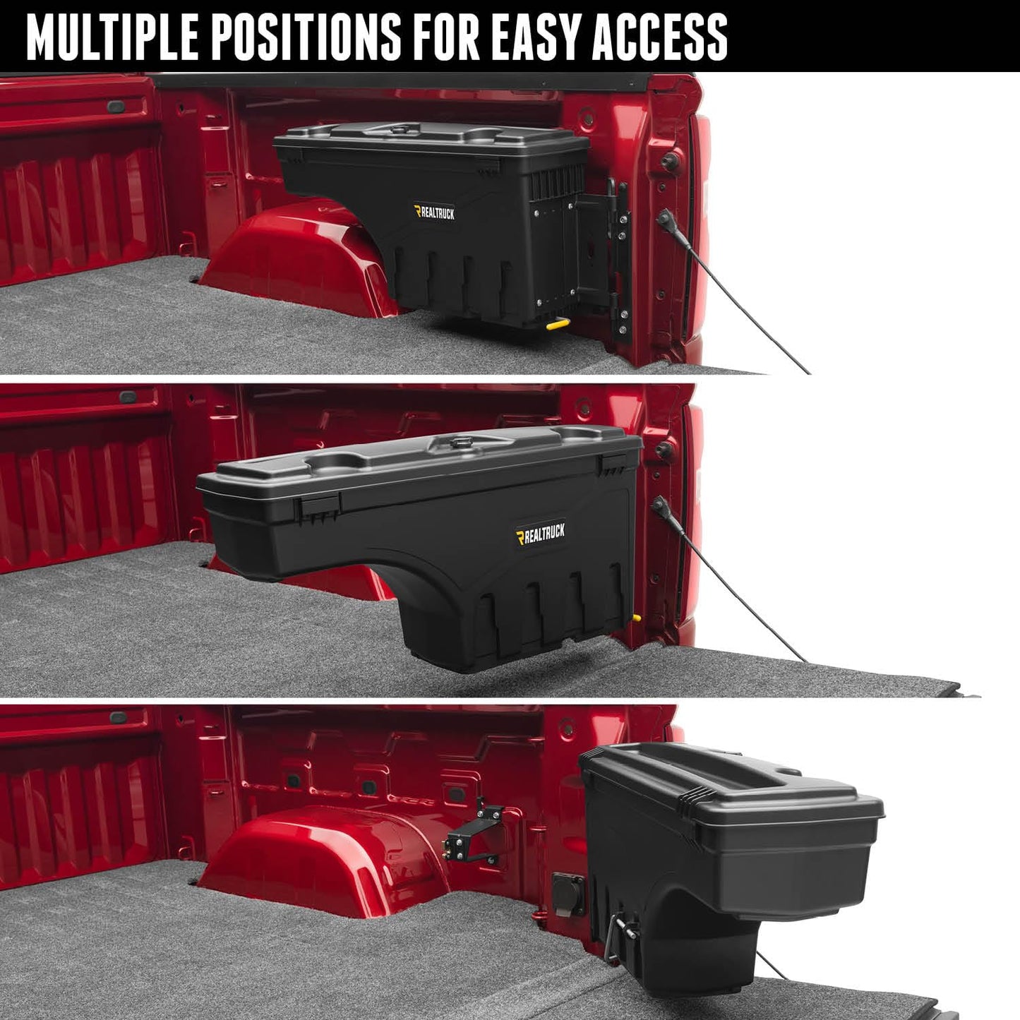 Real Truck Under Cover Swing Case Truck Bed Storage Box Fits 2005 - 2023 Toyota Tacoma