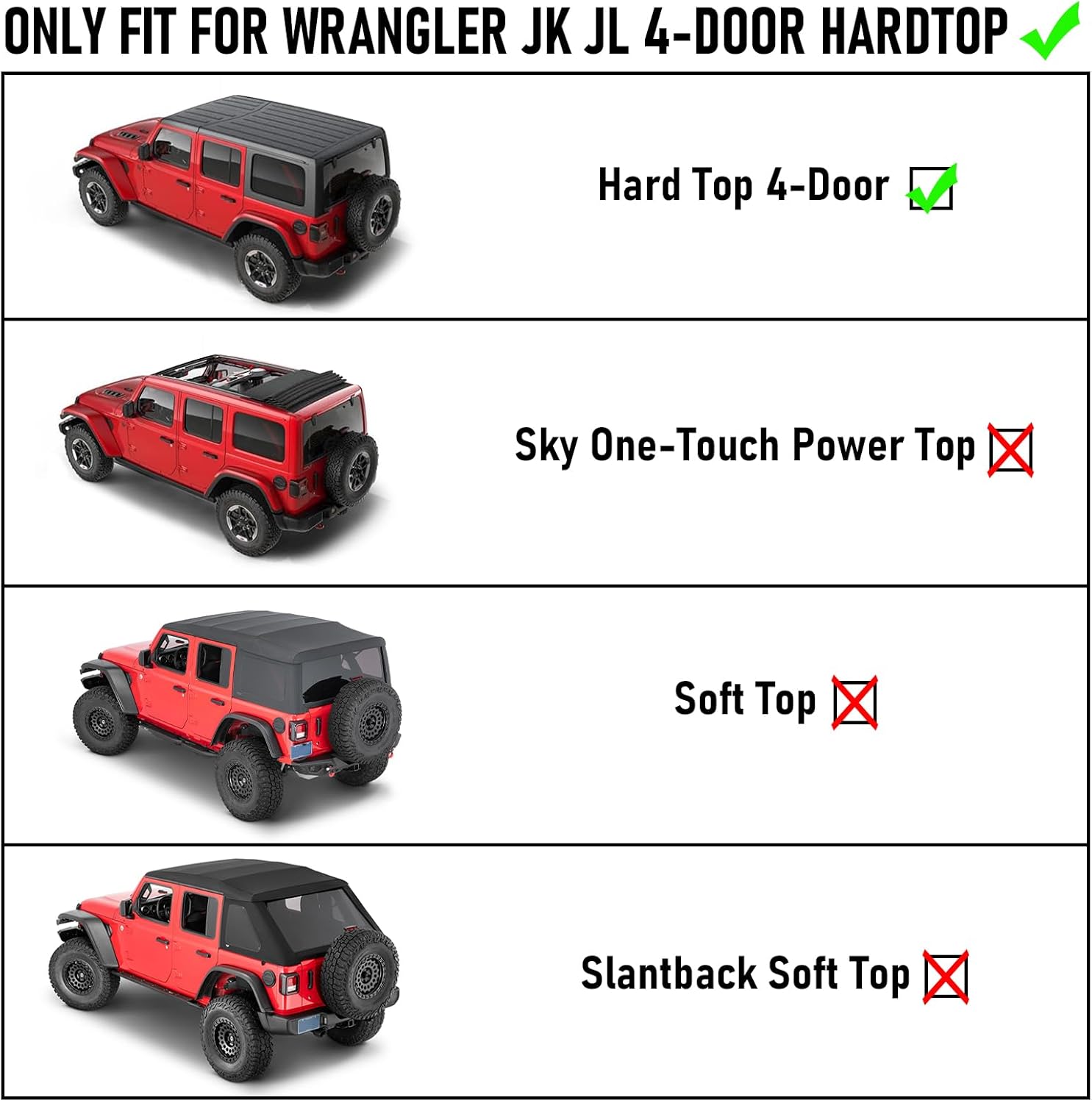 Hooke Road Rear Trunk Cargo Rack Basket Tray Interior Storage Luggage Carrier for 2007-2025 Jeep Wrangler JK JL Unlimited 4-Door Hardtops