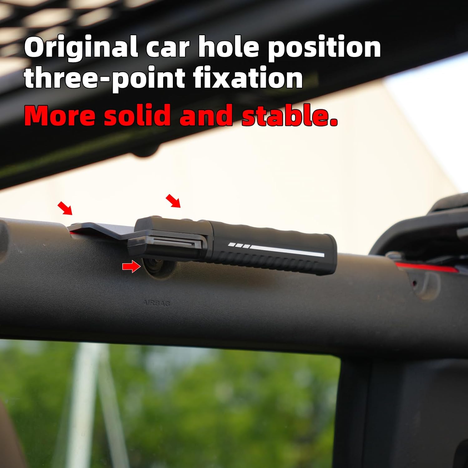 Updated Grab Handles Compatible with Ford Bronco 2024 2023 2022 2021 Front Seat 2/4 Door Soft & Hard Top, Handles Replacement for Bronco Interior Accessories(Front seat(2 Pack))