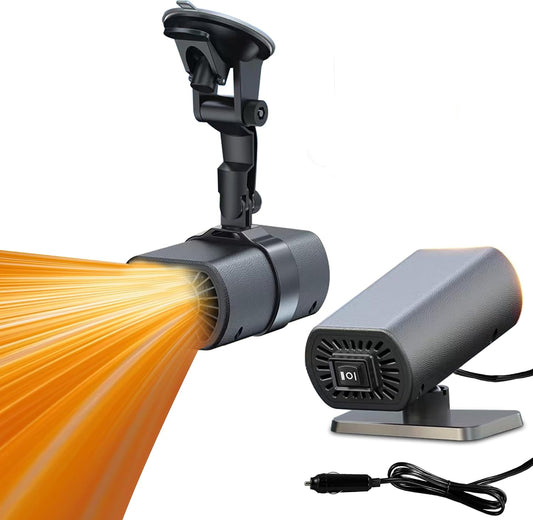 2026 New Portable Car Heaters for Vehicle for Winter, 12v Car Heater That Plugs Into Cigarette Lighter, 200w Cigarette Lighter Heater for Car Defroster and Defogger (black)