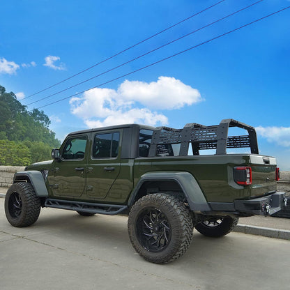 High Overland Bed Rack for Mid-Size Trucks w/Bed Rails - Compatible with 05-23 Toyota Tacoma & 20-23 Jeep Gladiator JT - OMOTOR