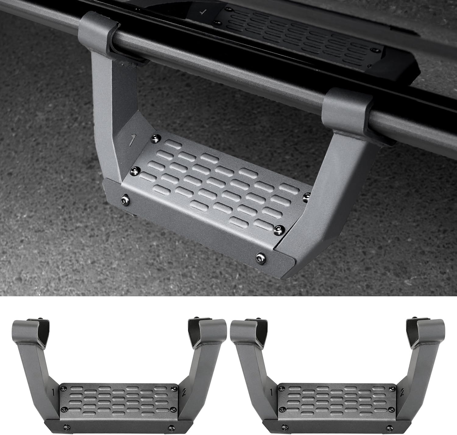 2 Pcs Running Boards Side Steps Compatible with Ford Bronco 2/4 Door 2021-2026