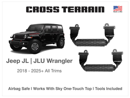 2 Pcs Grab Handles for Jeep Wrangler JL 2018–2026 Gladiator JT 2024–2026, Magnetic, Airbag Compatible