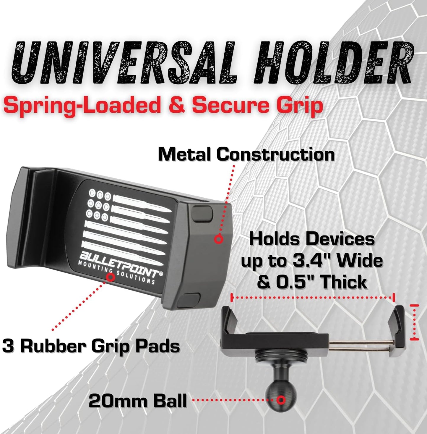 Metal Dash Phone Mount Compatible with 2016-2023 Toyota Tacoma