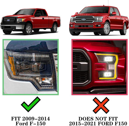 Side Step Nerf Bar Running Board Replacement for Ford F-150 Crew Cab 04-14（4 Full Size Door）,6 Inch Step Pad Design,OE Style (Black Powder-Coating) - OMOTOR