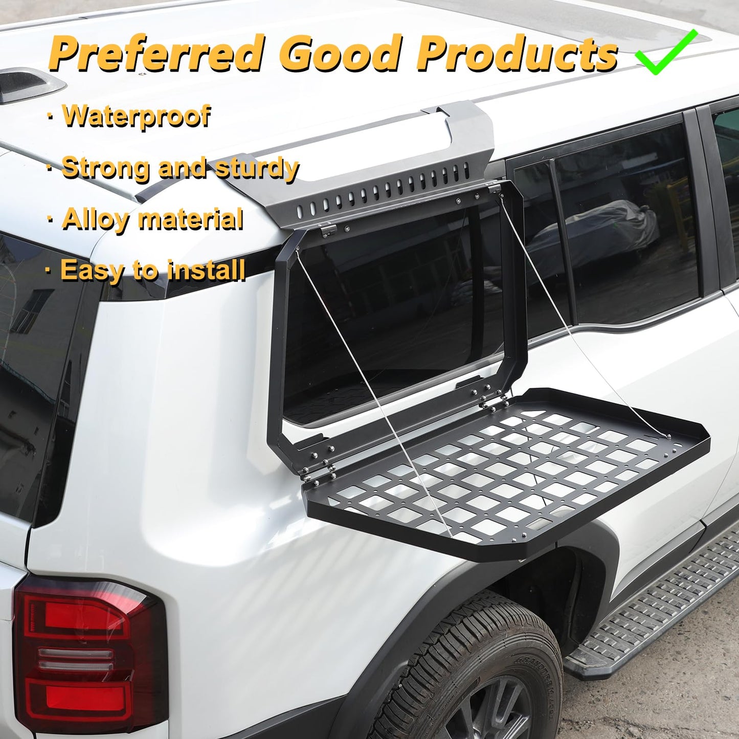Rear Side Window Storage Molle Panel Compatible with Toyota Land Cruiser Prado 250 J250 LC250 2024 2025