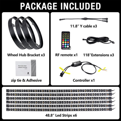 RGB Chasings Wheel Ring Lights for All Polaris Slingshot Models 2015-2022 2023 2024+