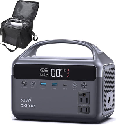 Portable Power Station 300W (600W Surge), 192Wh (60,000mAh) For Outdoor Camping, Traveling, Home & Emergency