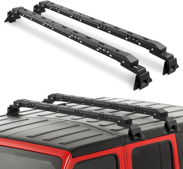 Max Loading 420-POUND Heavy Duty Roof Rack Cross Bars Fit for Jeep Wrangler JL JK Gladiator JT 2007-2024,(2 & 4 Door) Steel Crossbars Rooftop Cargo Bag Kayak Bike Carrier
