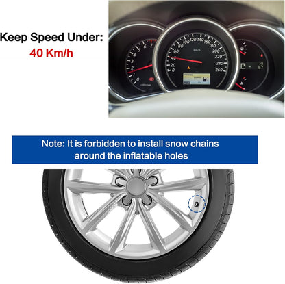 Thickened Snow Chains, 6 Pack Tire Chains for Truck SUV in Snow, Ice, Sand and Mud (Tire Width 195-225mm)