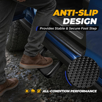 Universal Aluminum Side Step with Mounting Brackets for Pickups & Trucks